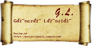 Göncző László névjegykártya